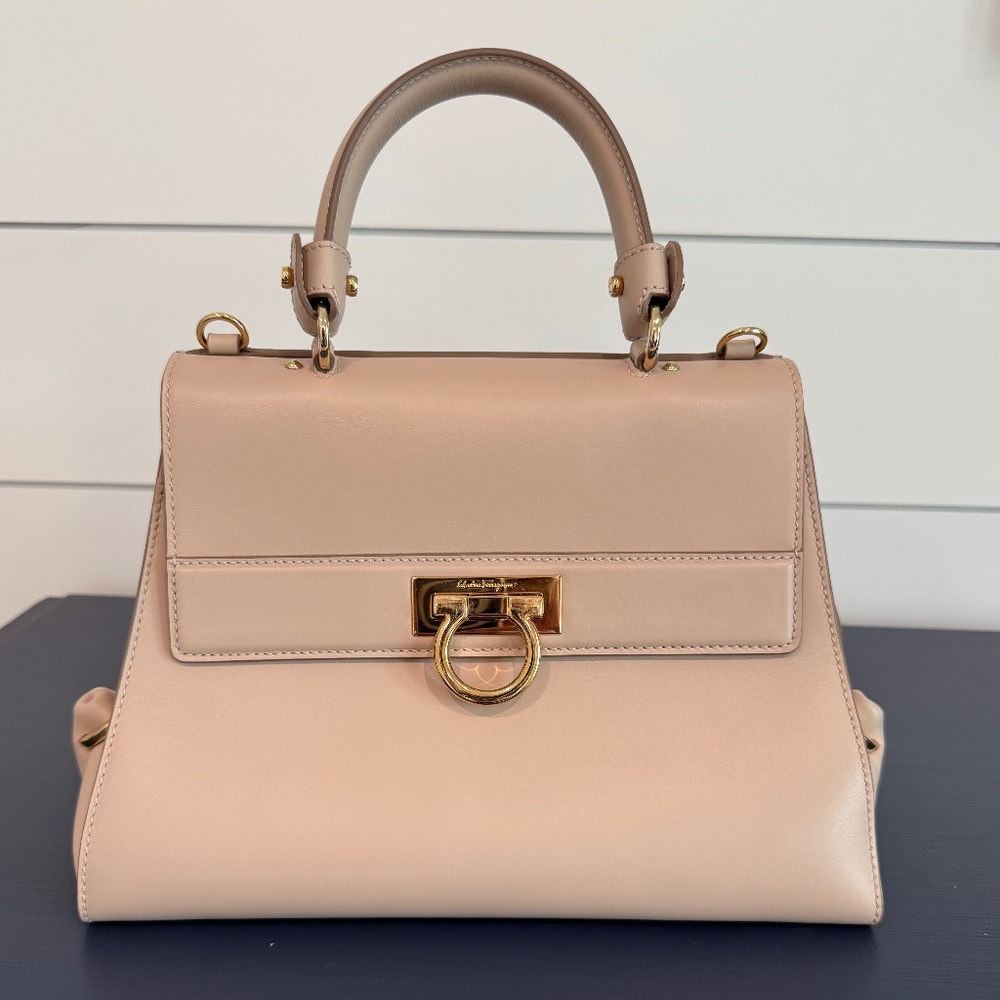 Authentic Salvatore Ferragamo Medium Sofia Top Handle Bag - NWOT